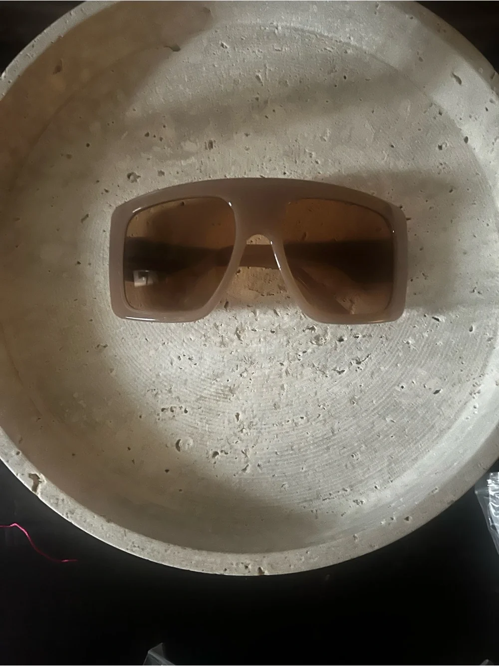 NEW Chunky Brown Sunglasses - Oversized Retro Shield